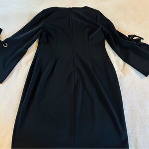Calvin Klein Black Bell Sleeve Cold Shoulder Dress, Like New